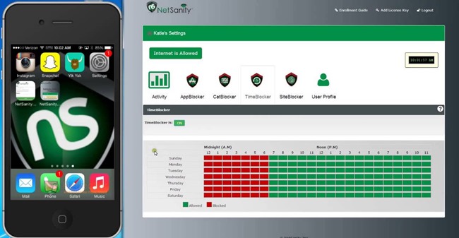 netsanity dashboard