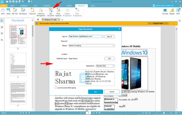 wondershare pdfelement keyboard shortcuts