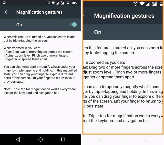 Android Magnification Gestures