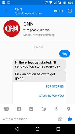 Facebook Messenger Chatbots