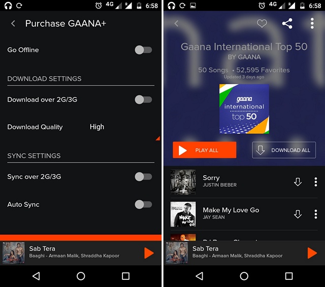 Gaana offline