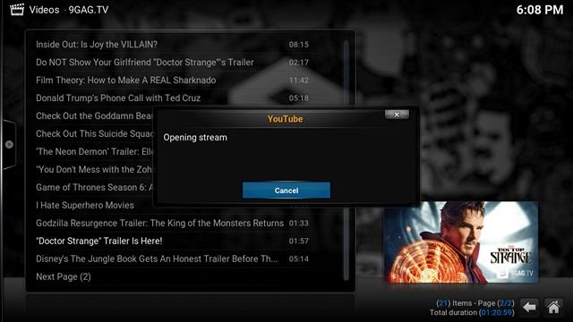 can you broadcast to chromecast on kodi for mac