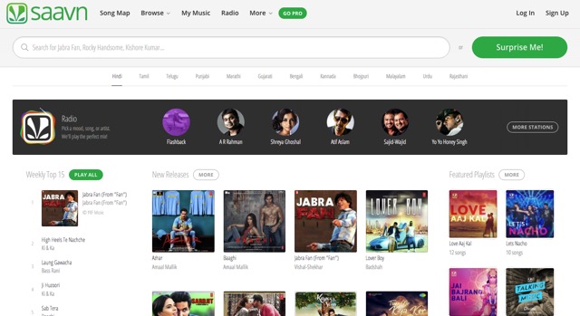 Spotify -bb- Saavn