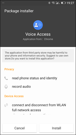 allow voice acces