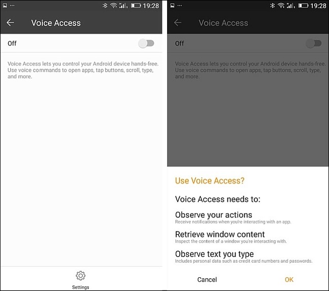 app voice access