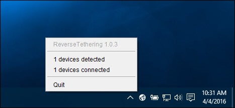 reverse tethering desktop app