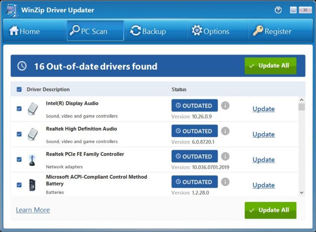 remove winzip driver updater