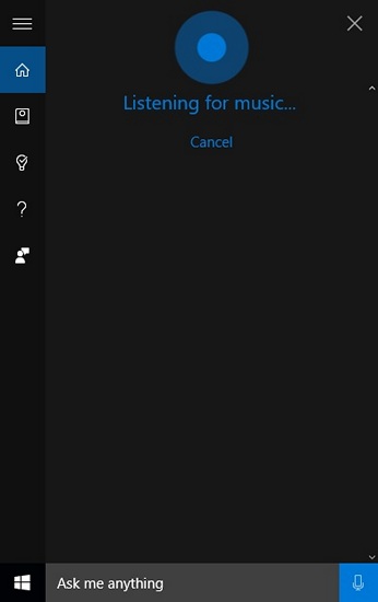 Cortana identify music