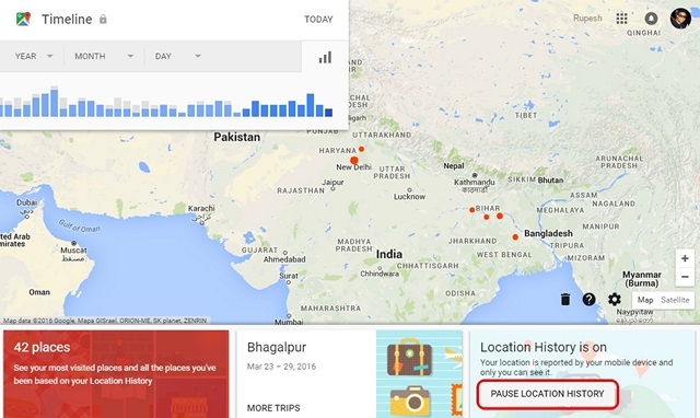 Google Location History