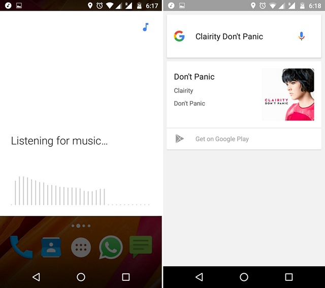 Google Now identify music