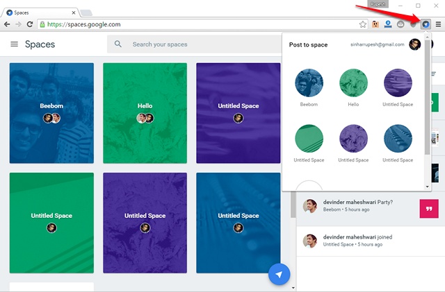 Google Spaces Web and Chrome Extension-compressed