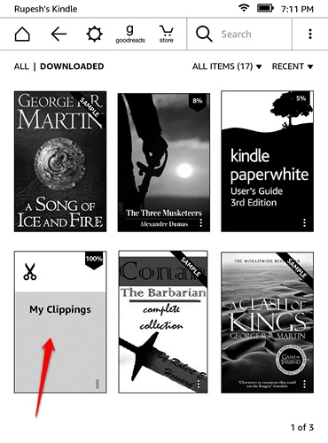  Recortes de Kindle