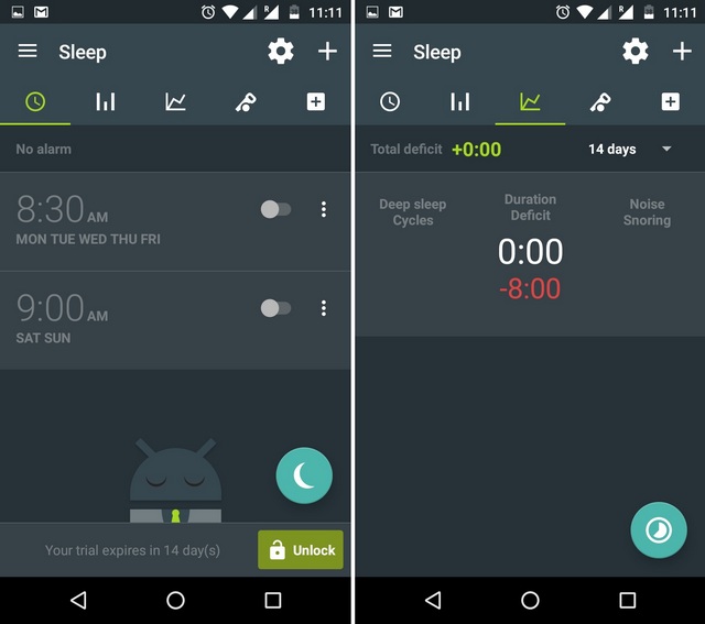 Dormir como Android