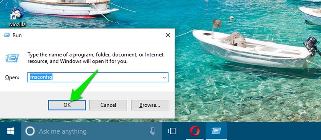 how to open System Configuration through Run command in Windows 11