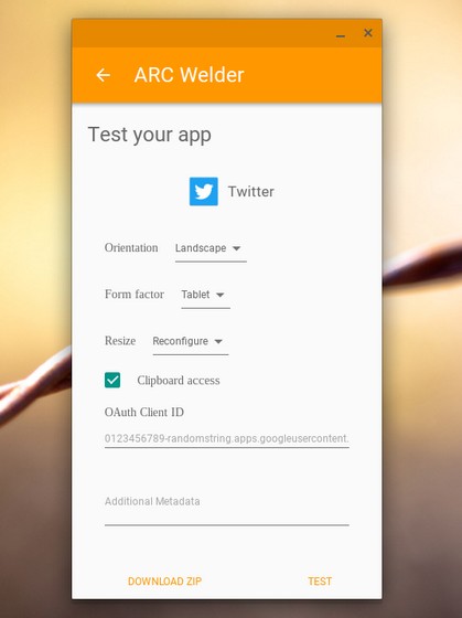 ARC Welder test Android app on Chromebook