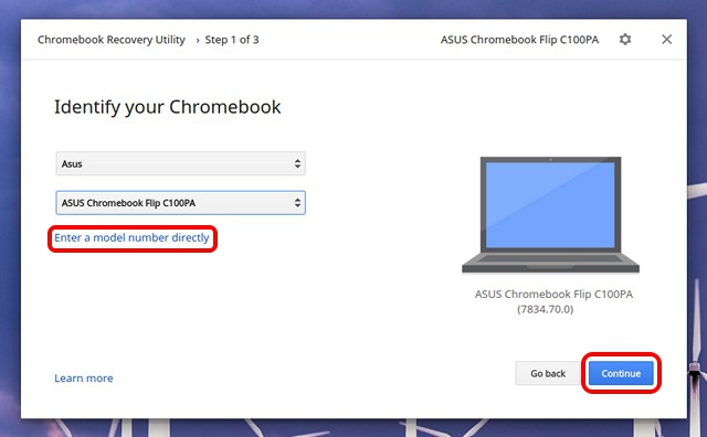 chrome imageburner downloading recovery image