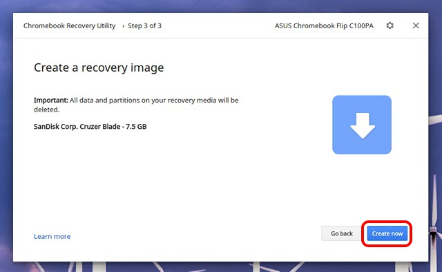 Create Recovery Image Chromebook