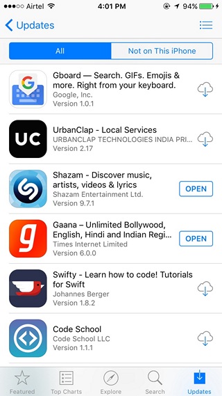 Download stuck iPhone apps