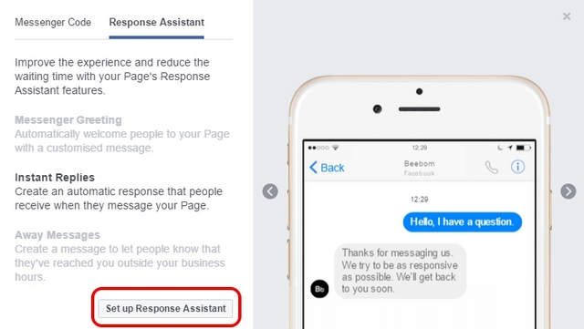 set away message facebook messenger