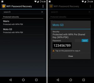 show saved wifi password android without root