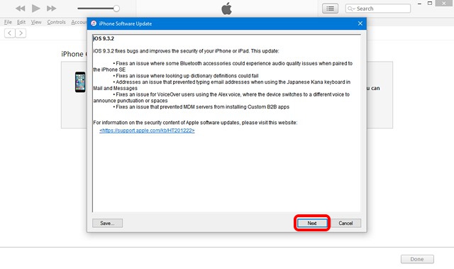 iOS 9.3.2 downgrade iTunes
