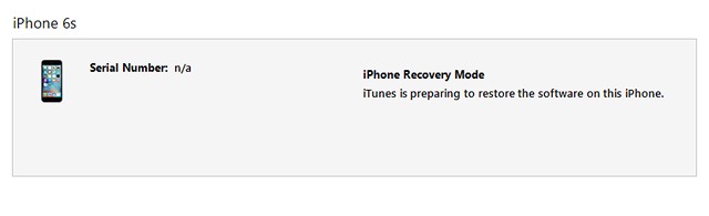 iTunes restore iPhone software