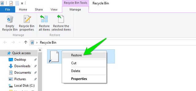 recycle-bin-interface