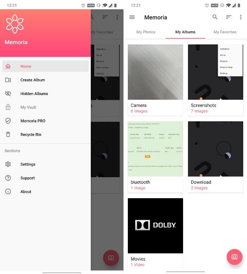 2. Memoria - Best Gallery Apps for Android