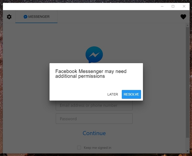 All in one messenger permissions