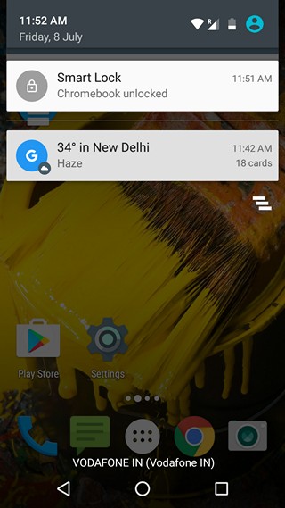Chromebook unlocked notification on Android