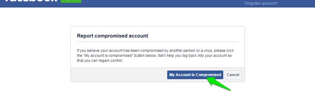 Facebook-Kompromiss-Account