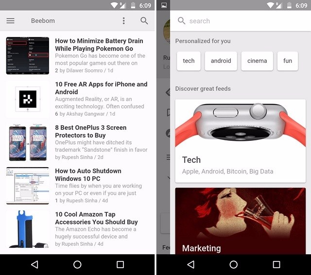 best rss reader android 2018