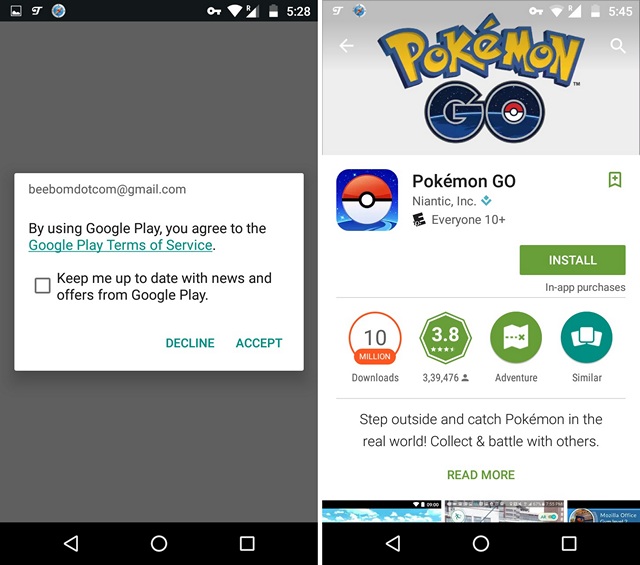 Installieren Sie Pokemon Go From Play Store in einem beliebigen Land