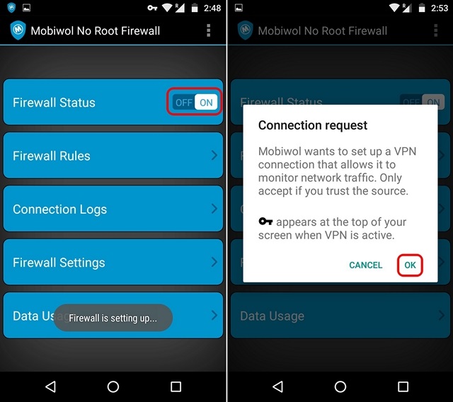 Mobiwol VPN request