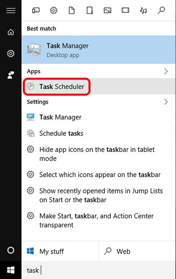 Search Task Scheduler