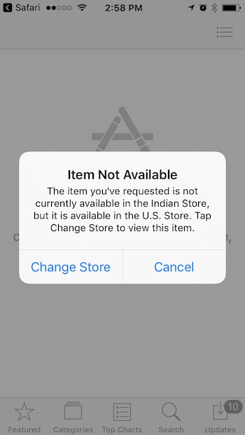 install georestricted apps on iPhone change store
