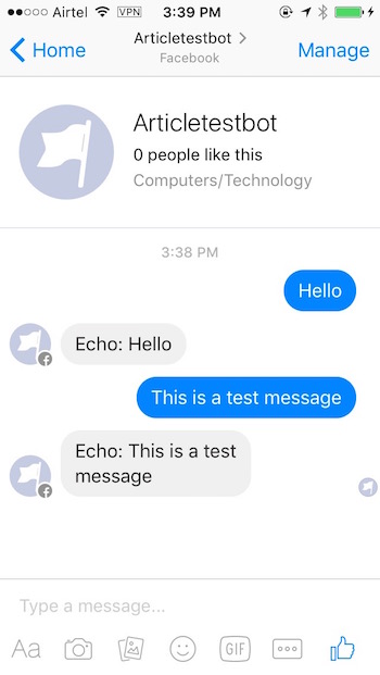 facebook messenger bot echo_responses