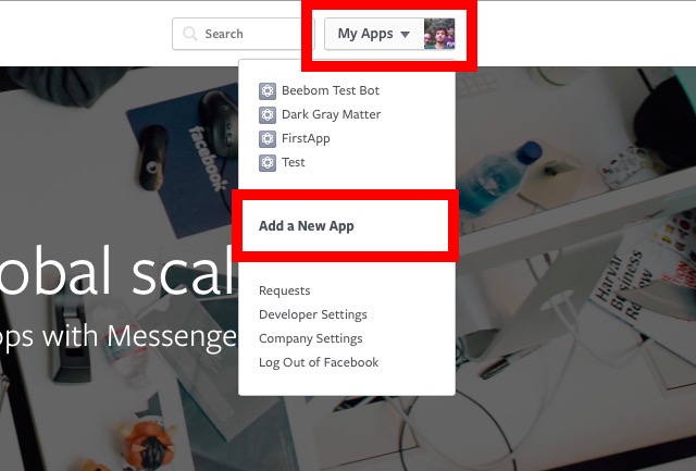 facebook messenger bot facebook developers new app