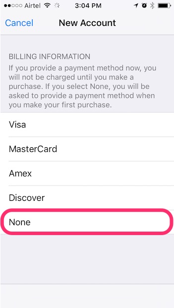 install georestricted apps on iPhone new apple id step two