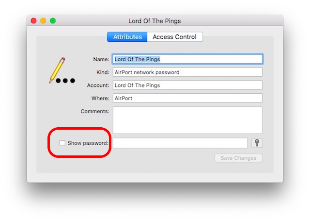 mac show wifi password