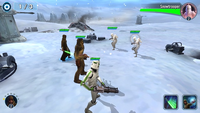 latest iPhone games star wars battle against snowtroopers