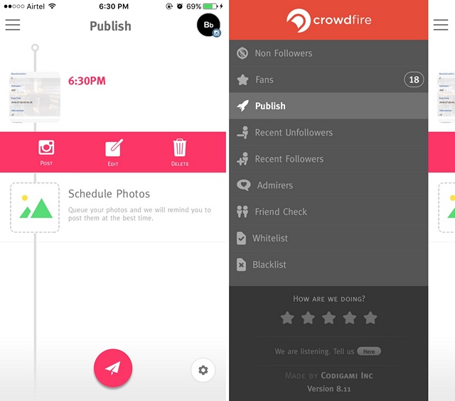 Crowdfire app