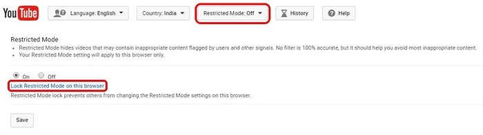 Enable YouTube Restricted Mode in Browser
