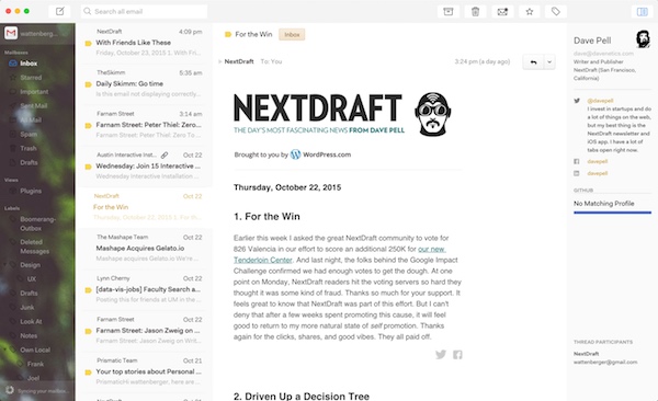 nylas mail app