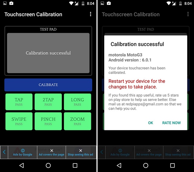 Touchscreen Calibration Android