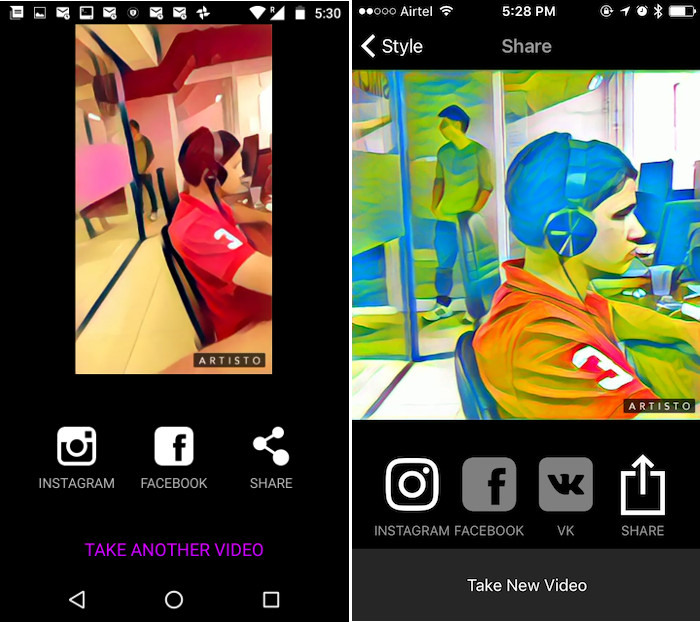 Artisto: A Great Prisma Like App for Videos