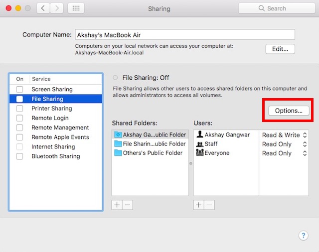 how to wirelessly share files between a mac and pc