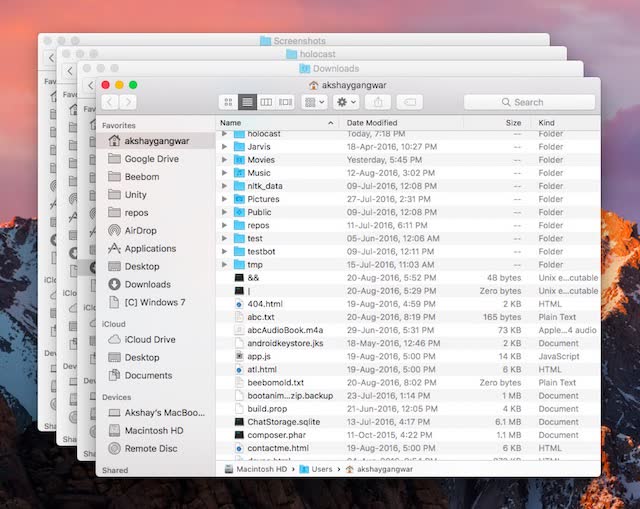 keyboard shortcut for moving windows between desktops mac