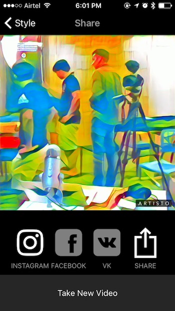 Artisto is like the Prisma app, but for videos: Digital