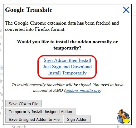 Use Chome Extensions in Firefox